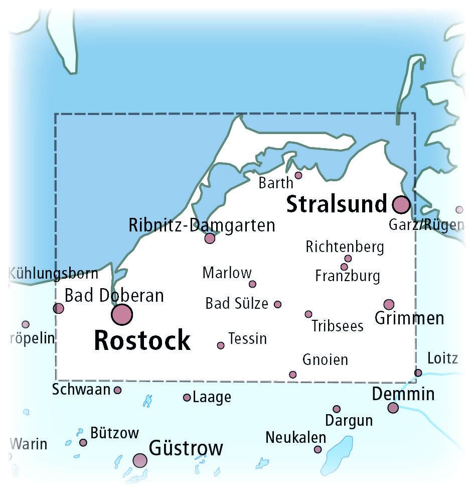 Beispielinhalt (Bild) Fischland-Darß-Zingst, Rostock, Stralsund, Recknitztal 1:100 000