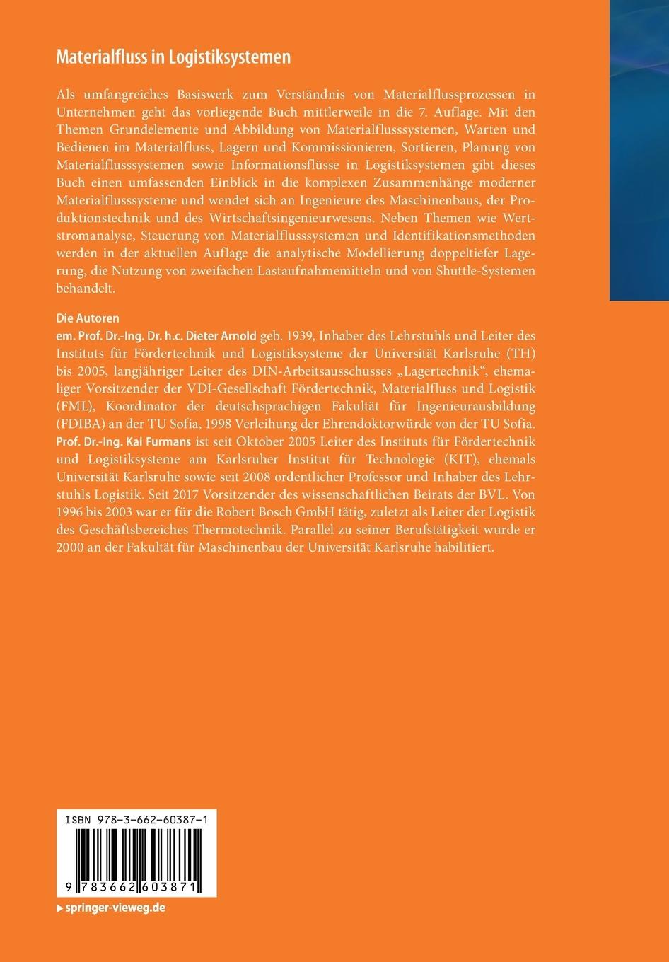 Rückseitencover Materialfluss in Logistiksystemen