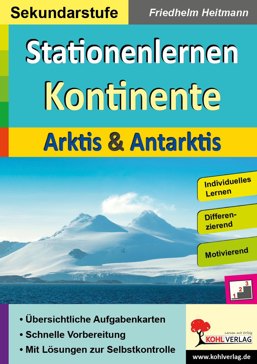 Vorderes Coverbild Stationenlernen Kontinente / Arktis & Antarktis