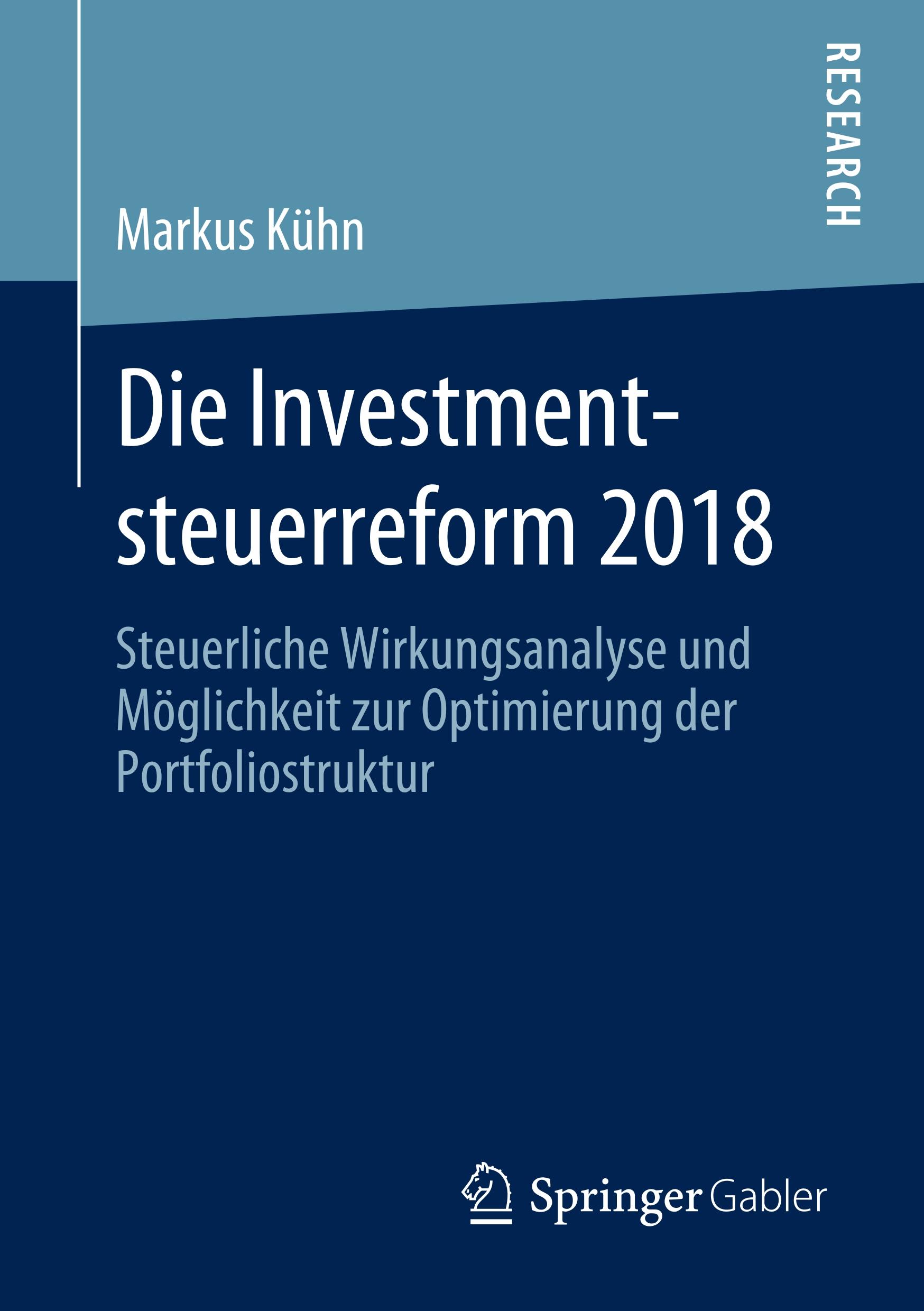 Vorderes Coverbild Die Investmentsteuerreform 2018