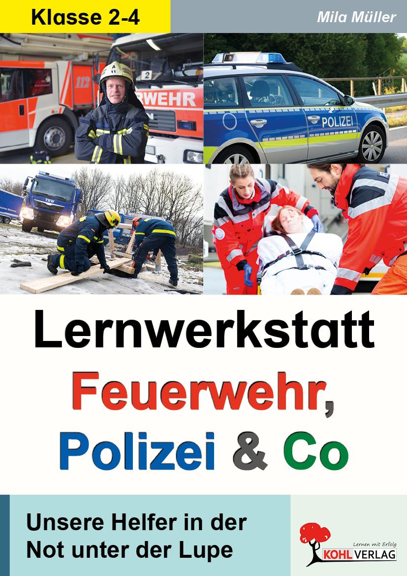 Vorderes Coverbild Lernwerkstatt Feuerwehr, Polizei & Co