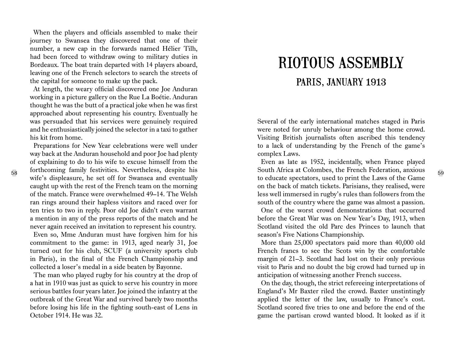 Beispielinhalt (Bild) Rugby's Strangest Matches