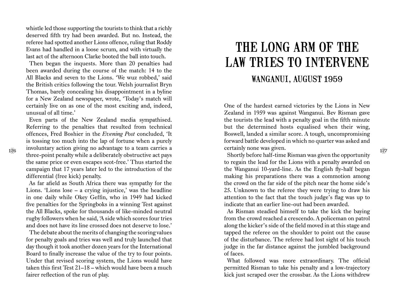 Beispielinhalt (Bild) Rugby's Strangest Matches