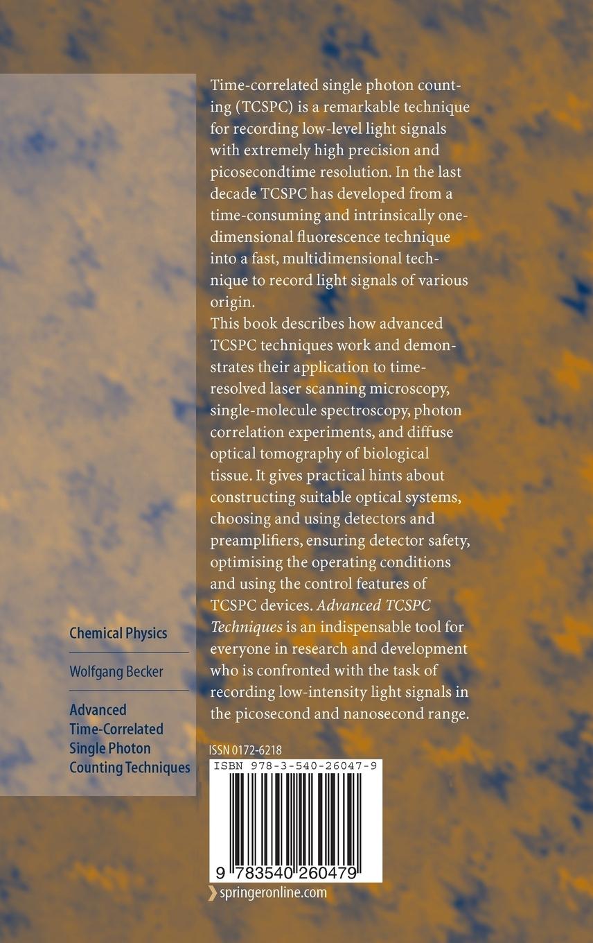 Rückseitencover Advanced Time-Correlated Single Photon Counting Techniques