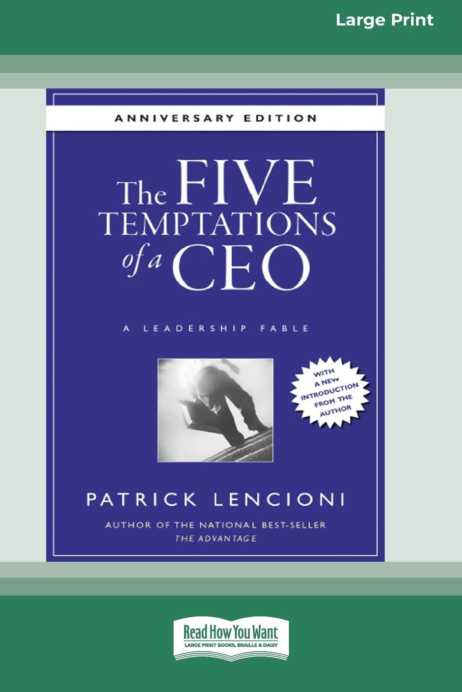 Vorderes Coverbild The Five Temptations of a CEO