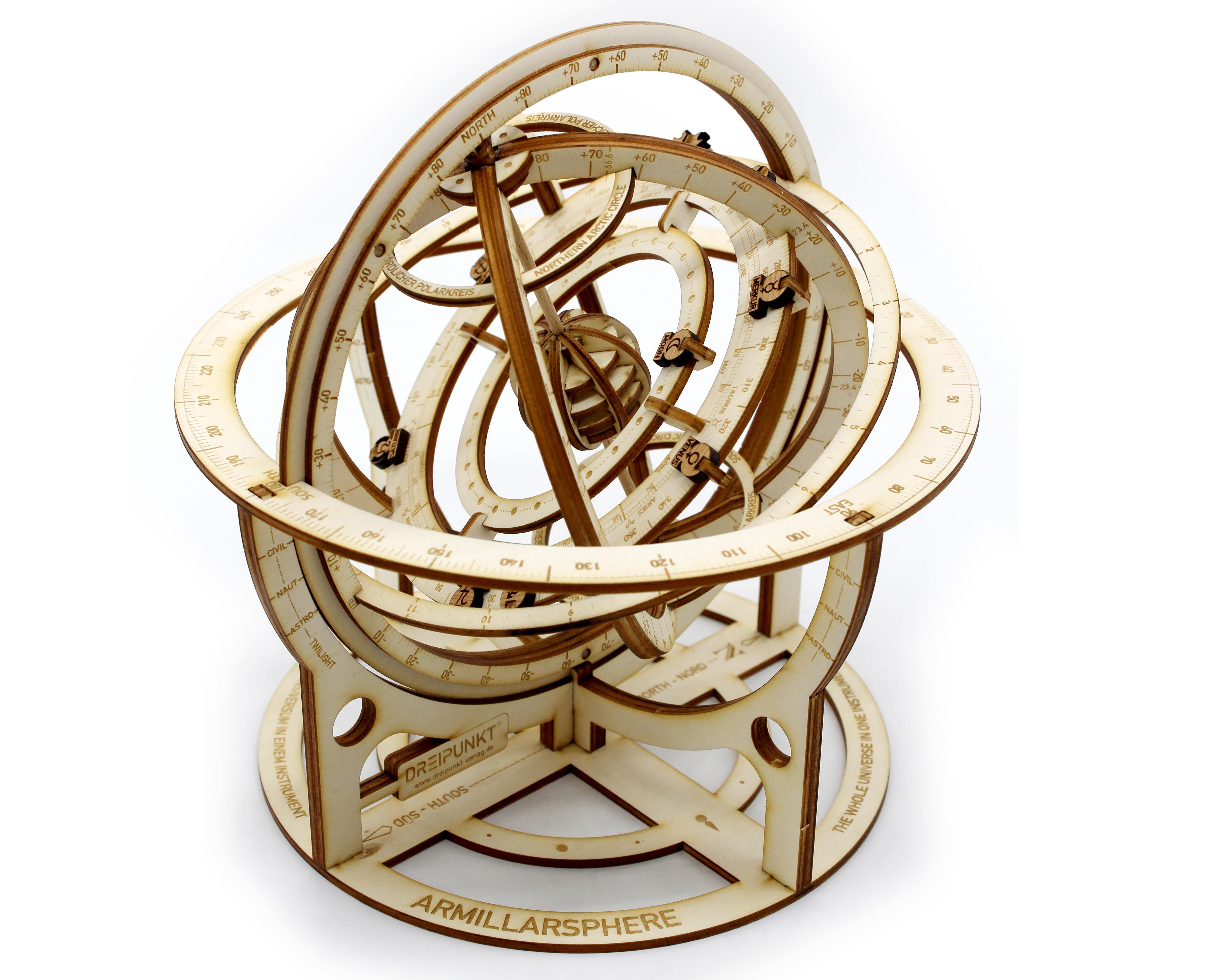 Beispielinhalt (Bild) Bausatz Armillarsphäre