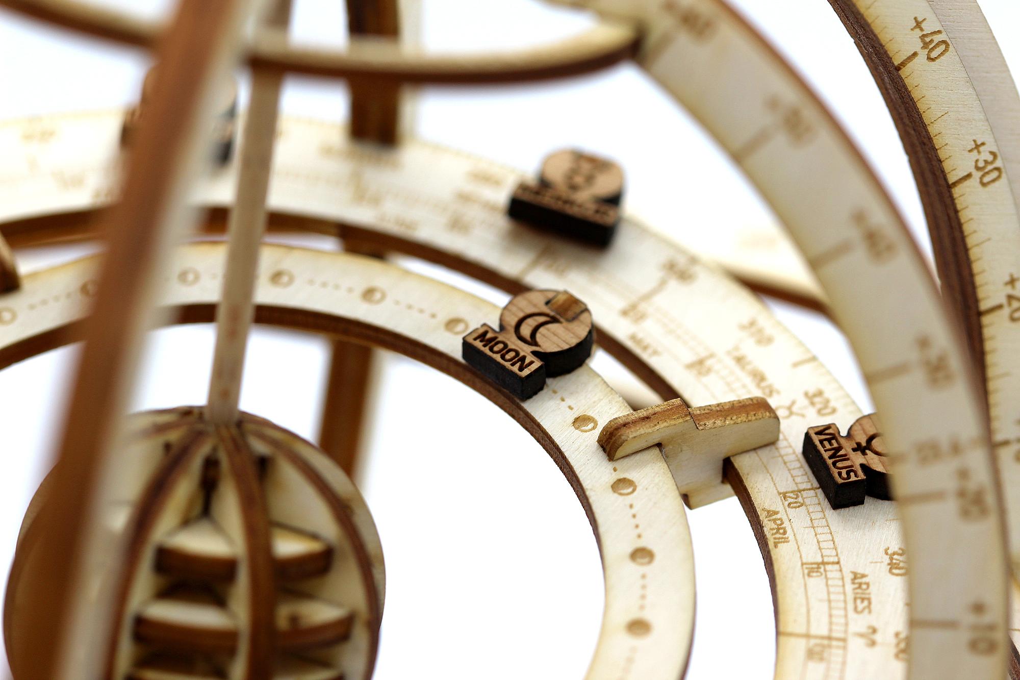 Beispielinhalt (Bild) Bausatz Armillarsphäre