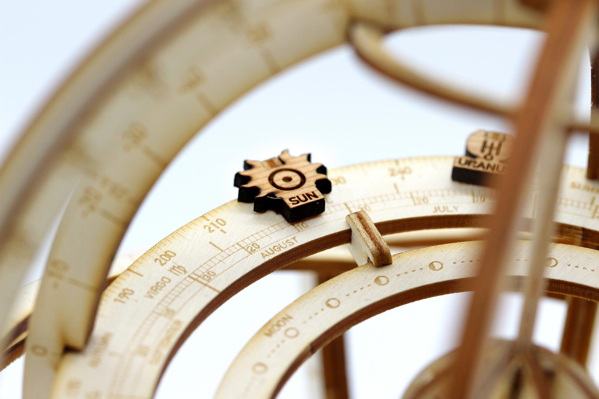 Beispielinhalt (Bild) Bausatz Armillarsphäre