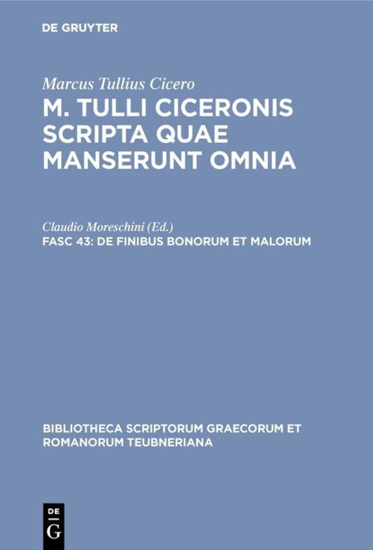 Vorderes Coverbild De finibus bonorum et malorum