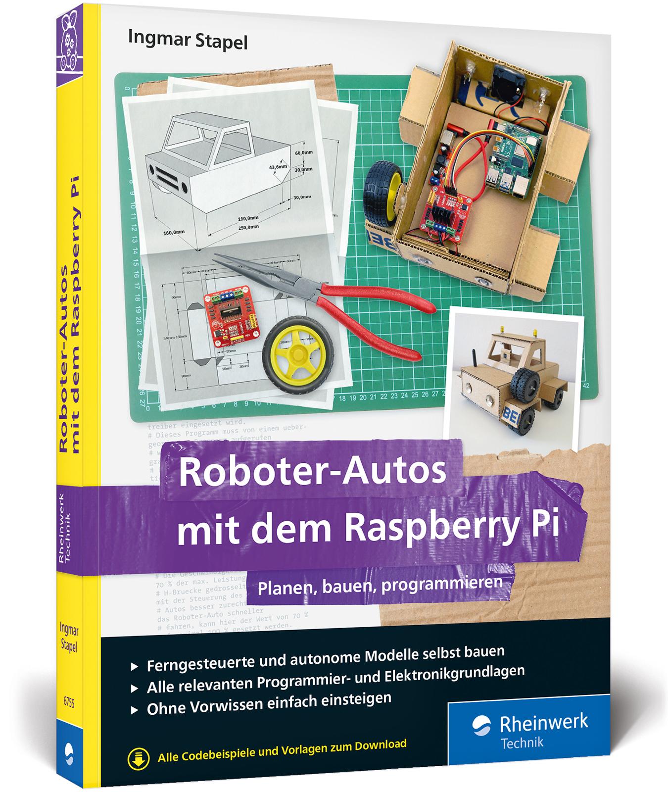 Vorderes Coverbild Roboter-Autos mit dem Raspberry Pi