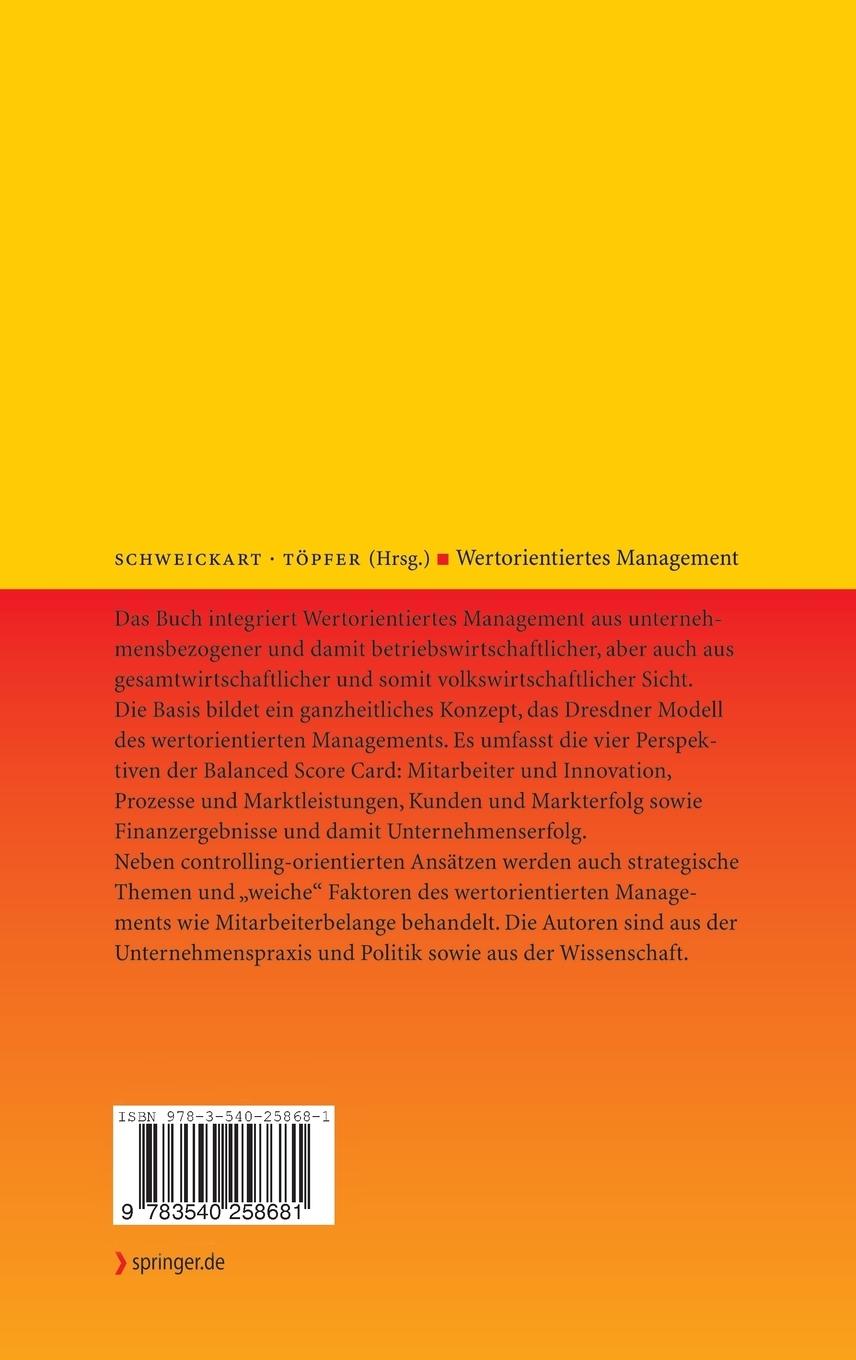 Rückseitencover Wertorientiertes Management