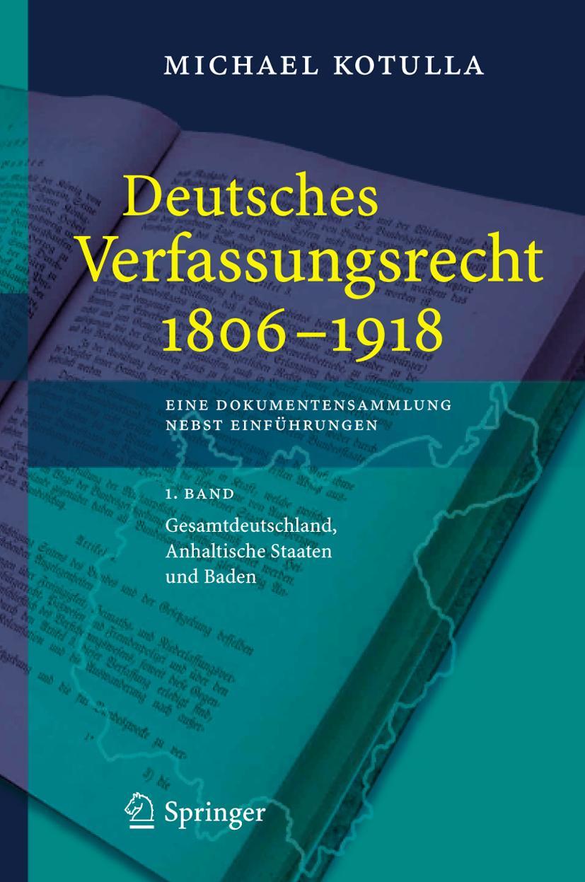 Vorderes Coverbild Deutsches Verfassungsrecht 1806 - 1918