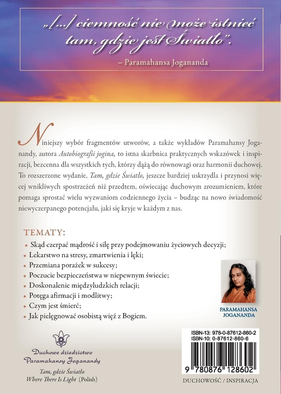 Rückseitencover Where There Is Light (Polish)