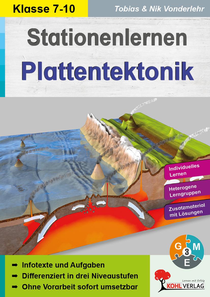 Vorderes Coverbild Stationenlernen Plattentektonik