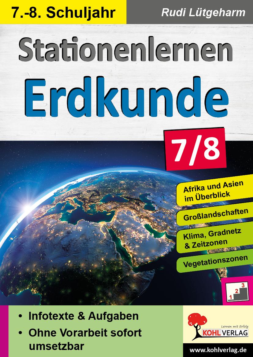 Vorderes Coverbild Stationenlernen Erdkunde / Klasse 7-8