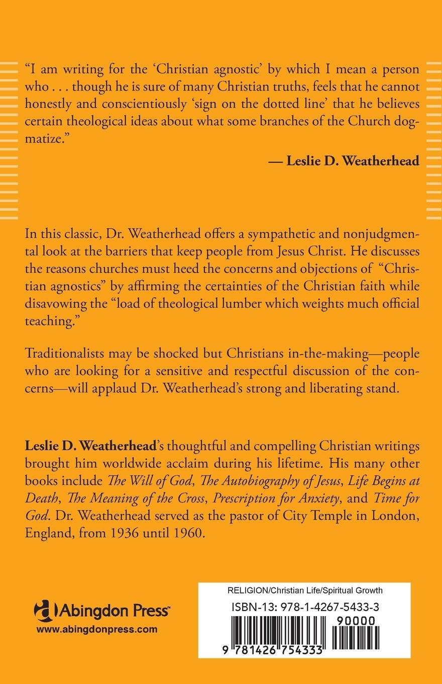 Rückseitencover The Christian Agnostic