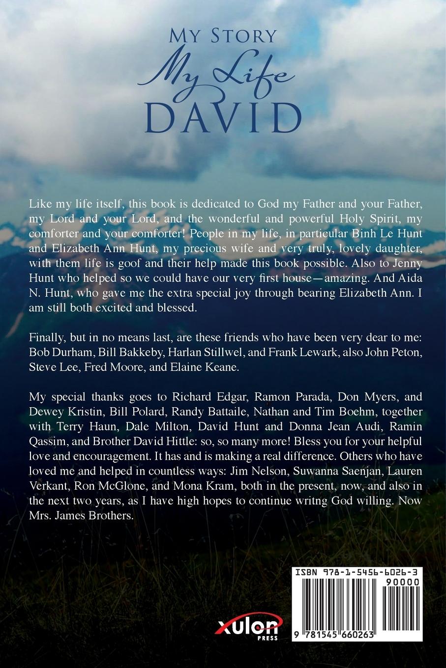 Rückseitencover My Story My Life DAVID