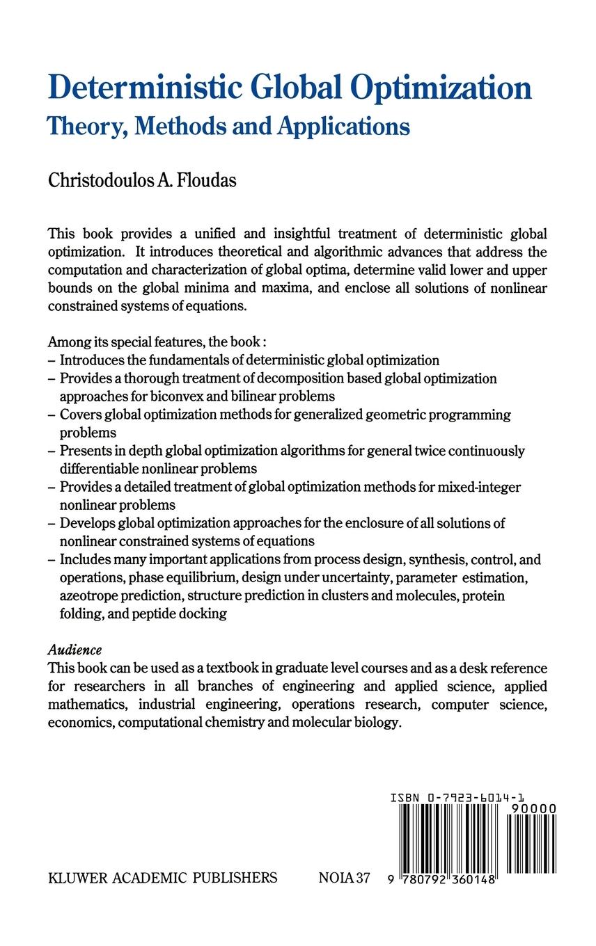 Rückseitencover Deterministic Global Optimization