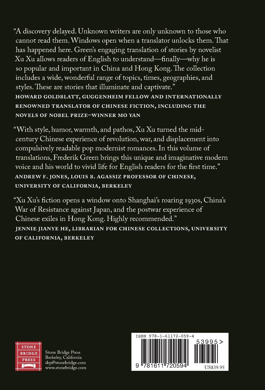 Rückseitencover Bird Talk and Other Stories by Xu Xu