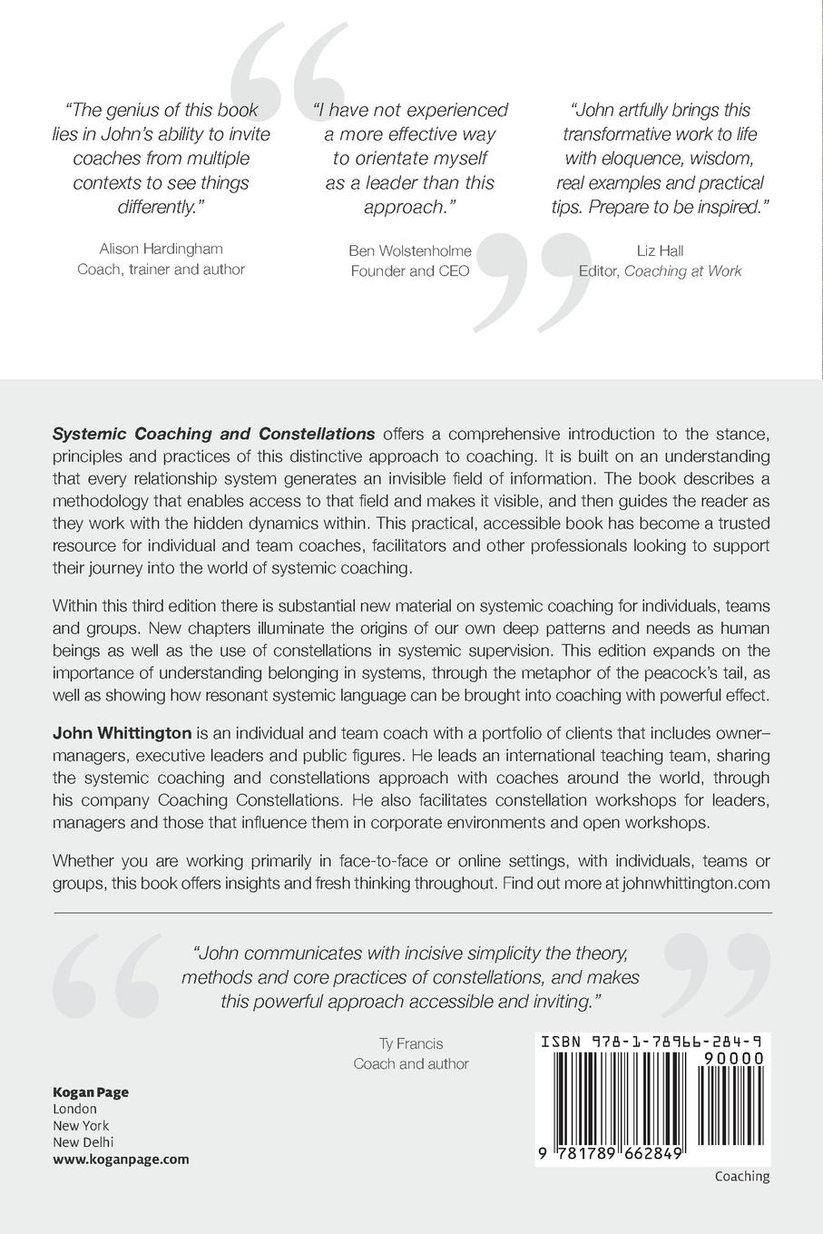 Rückseitencover Systemic Coaching and Constellations