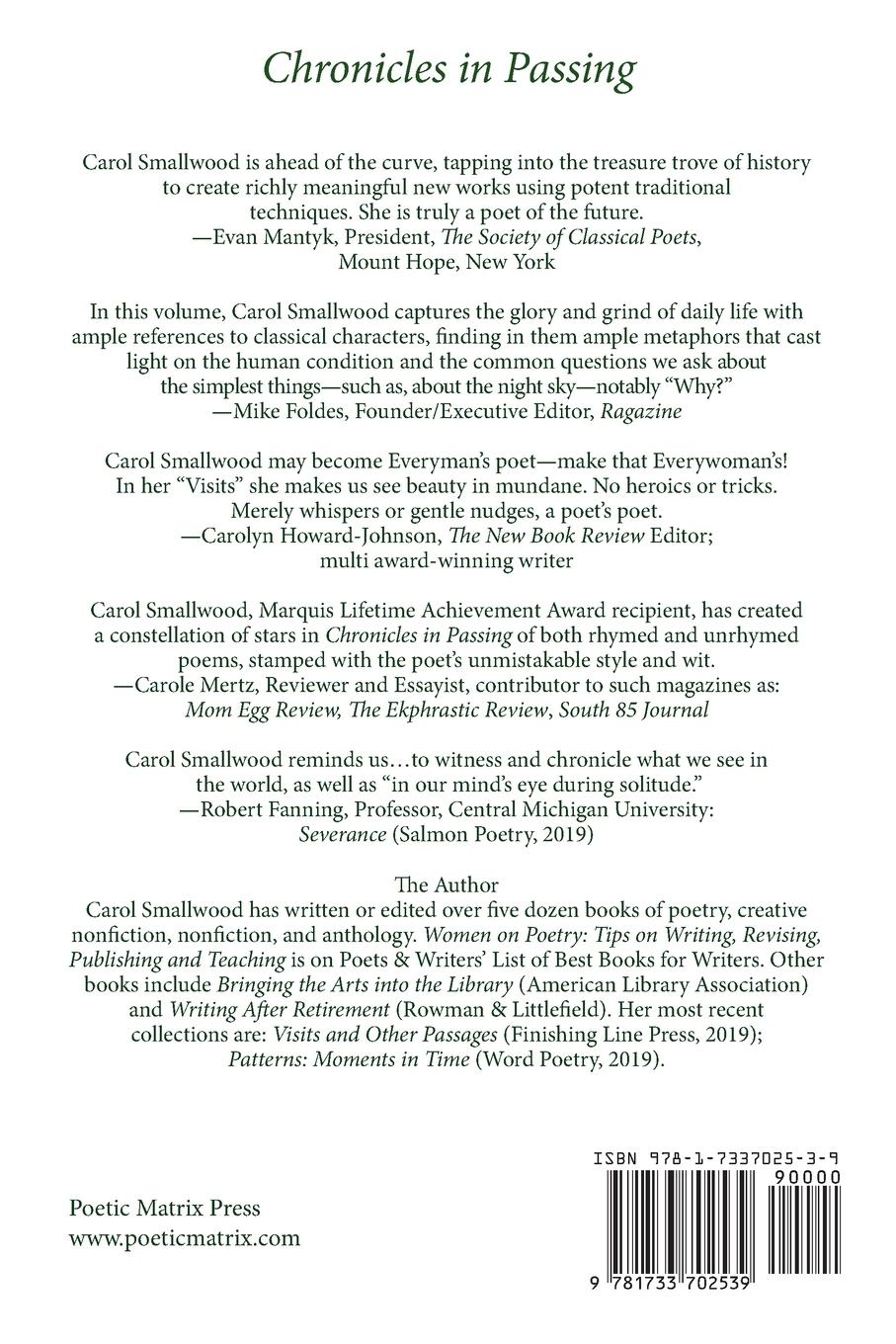 Rückseitencover Chronicles in Passing