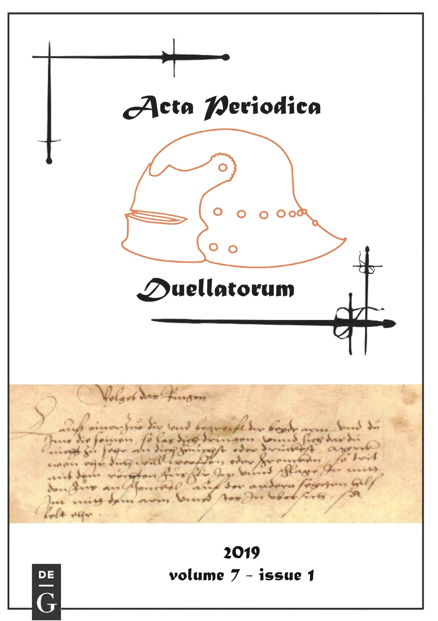Vorderes Coverbild Acta Periodica Duellatorum (vol. 7, issue 1)