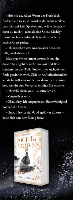 Beispielinhalt (Bild) Night of Crowns, Band 1: Spiel um dein Schicksal (Epische Dark-Academia-Romantasy von SPIEGEL-Bestsellerautorin Stella Tack)
