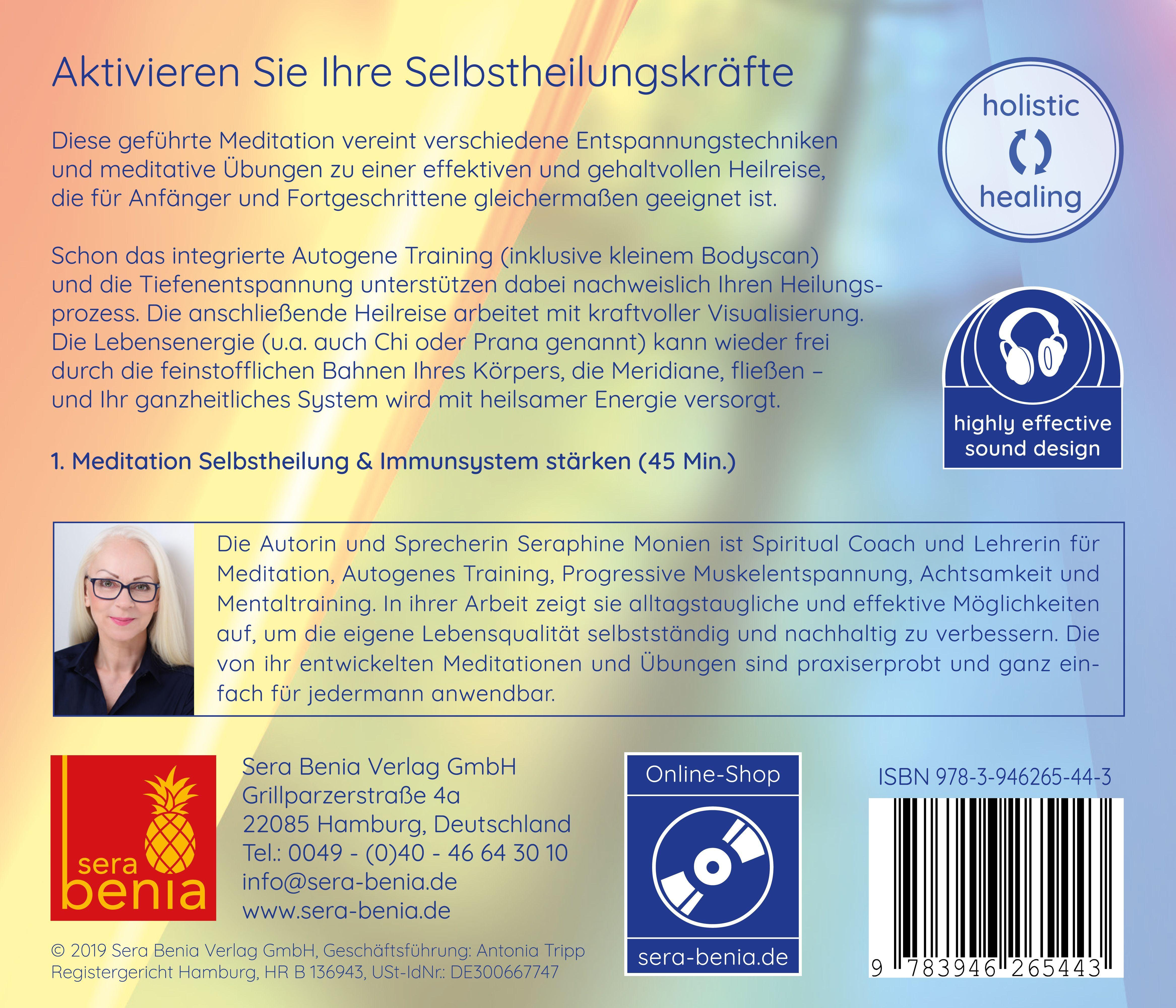 Beispielinhalt (Bild) Meditation Selbstheilung & Immunsystem stärken - Selbstheilungskräfte aktivieren durch Autogenes Training, Heilmeditation | Selbstheilung CD