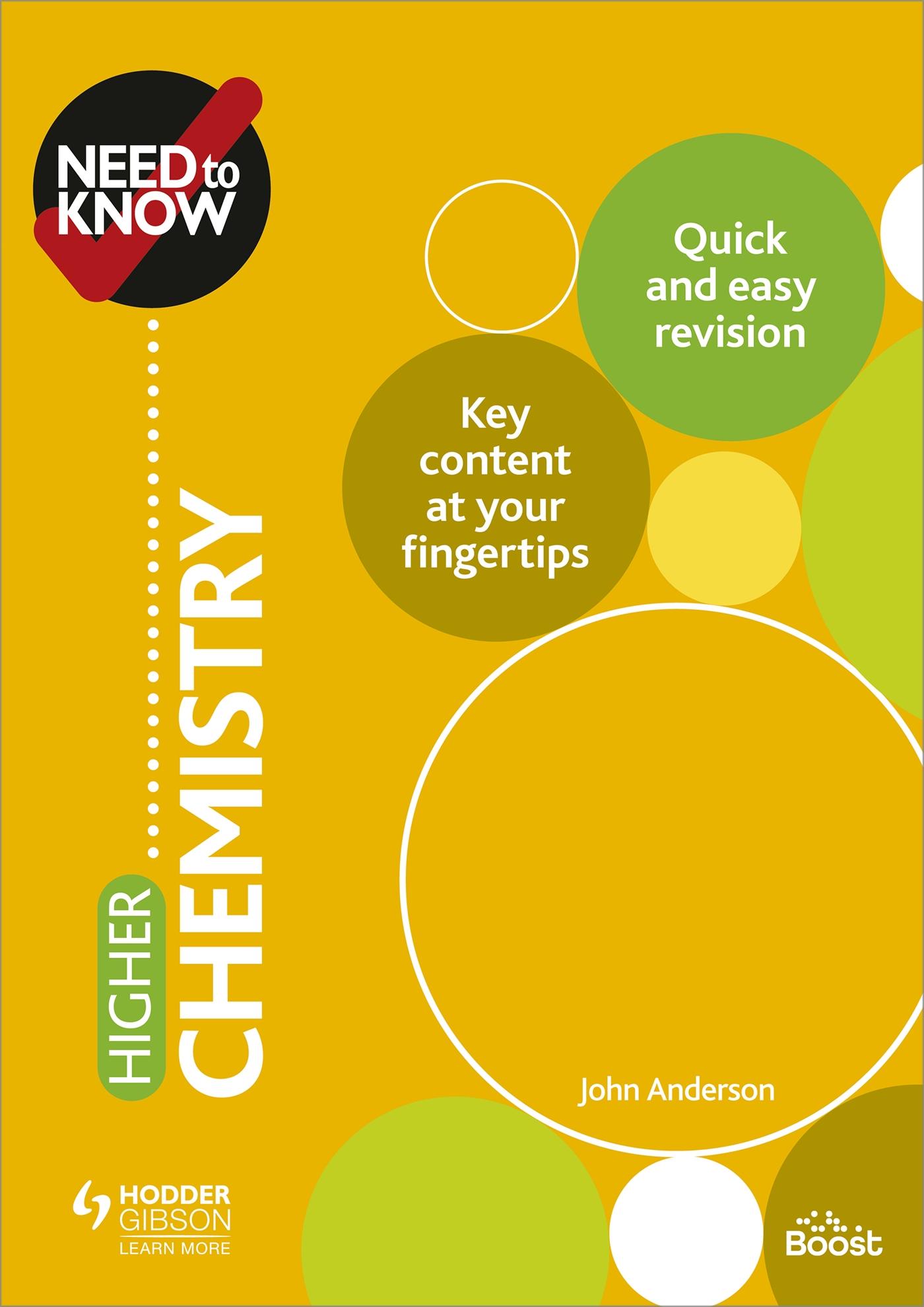 Vorderes Coverbild Need to Know: Higher Chemistry