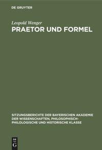 Vorderes Coverbild Praetor und Formel