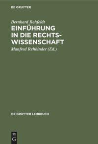 Vorderes Coverbild Einführung in die Rechtswissenschaft