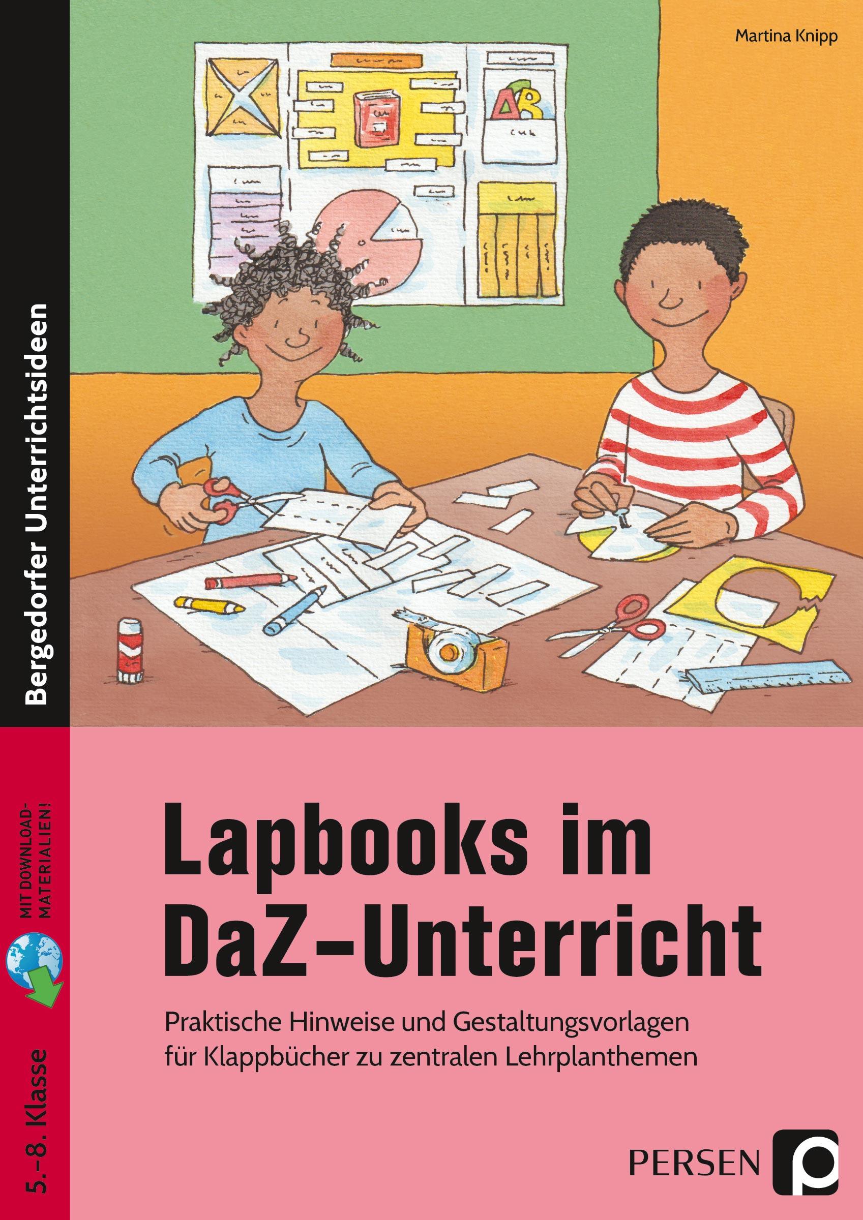 Vorderes Coverbild Lapbooks im DaZ-Unterricht - 5.-8. Klasse