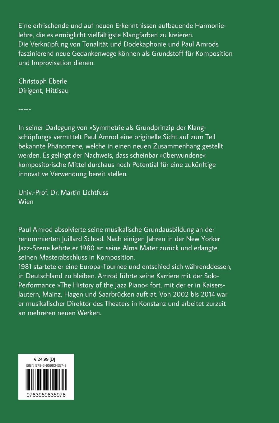 Rückseitencover Symmetrien als Grundprinzip der Klangschöpfung