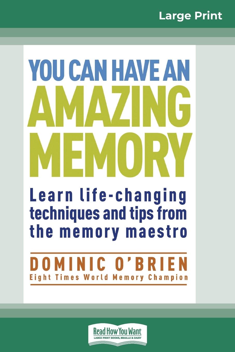 Vorderes Coverbild You Can Have an Amazing Memory (16pt Large Print Edition)