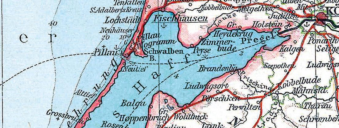 Beispielinhalt (Bild) Historische Karte: Provinzen WESTPREUSSEN und OSTPREUSSEN im Deutschen Reich - November 1897 [gerollt]