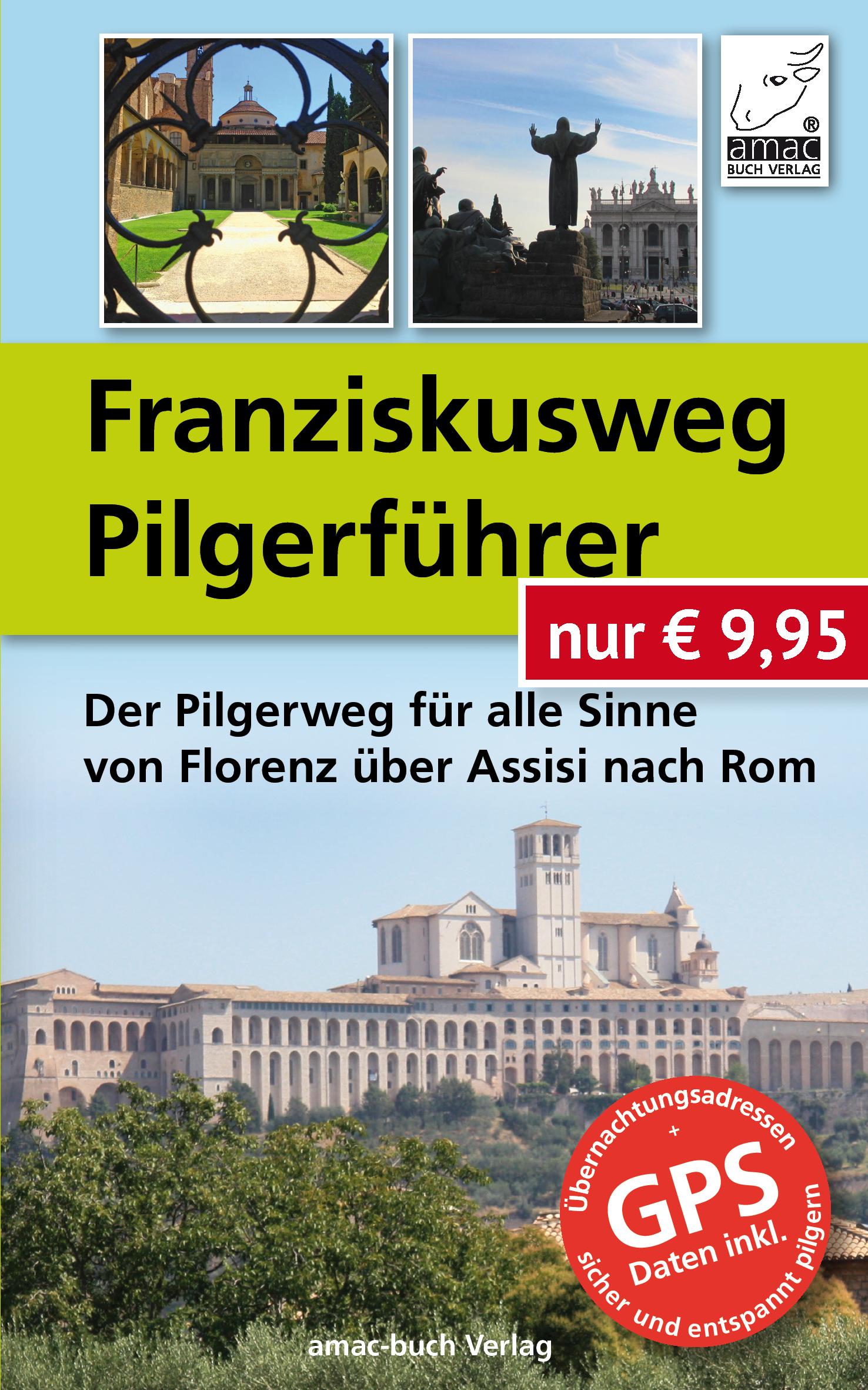 Vorderes Coverbild Franziskusweg Pilgerführer