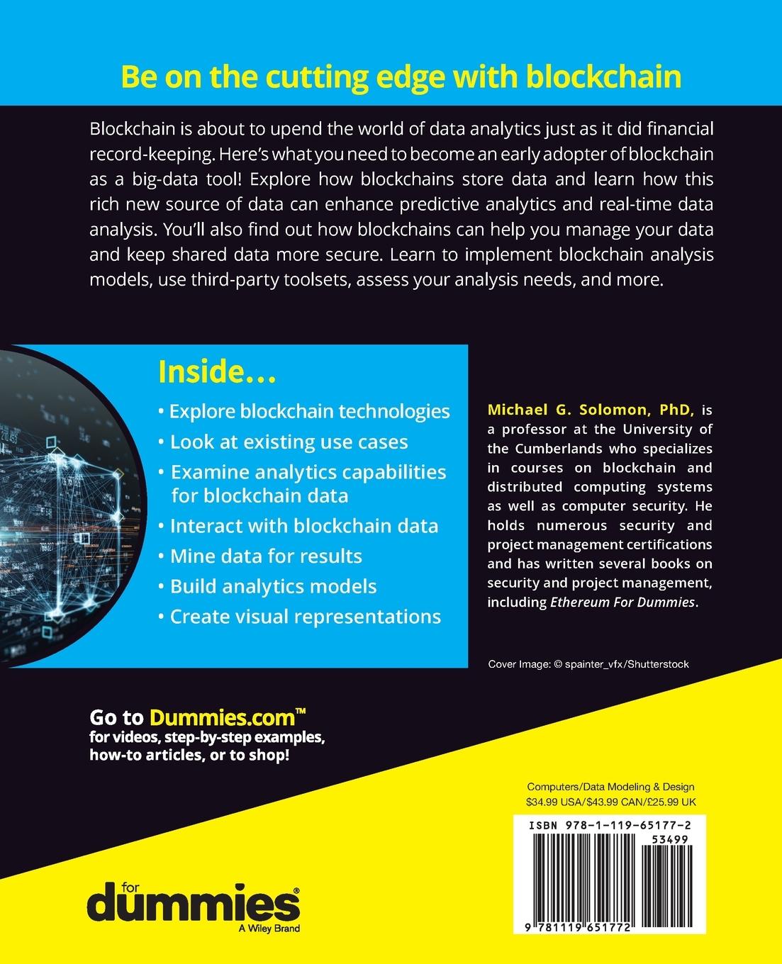 Rückseitencover Blockchain Data Analytics for Dummies