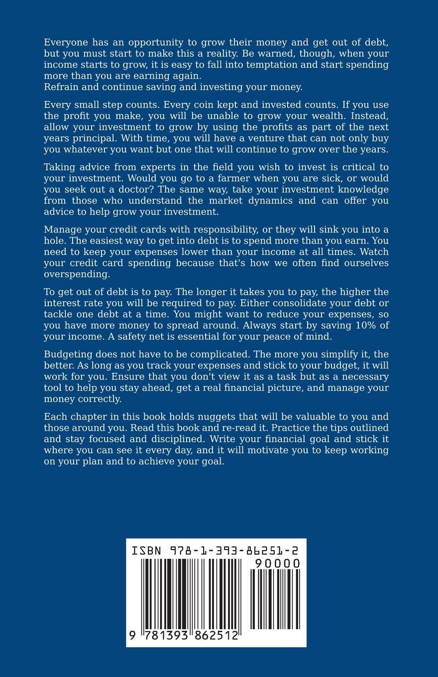 Rückseitencover Financial Budgeting Learn How To Manage Your Money, Spending, Savings, Credit Card Debt And Strategies To Increase Your Wealth