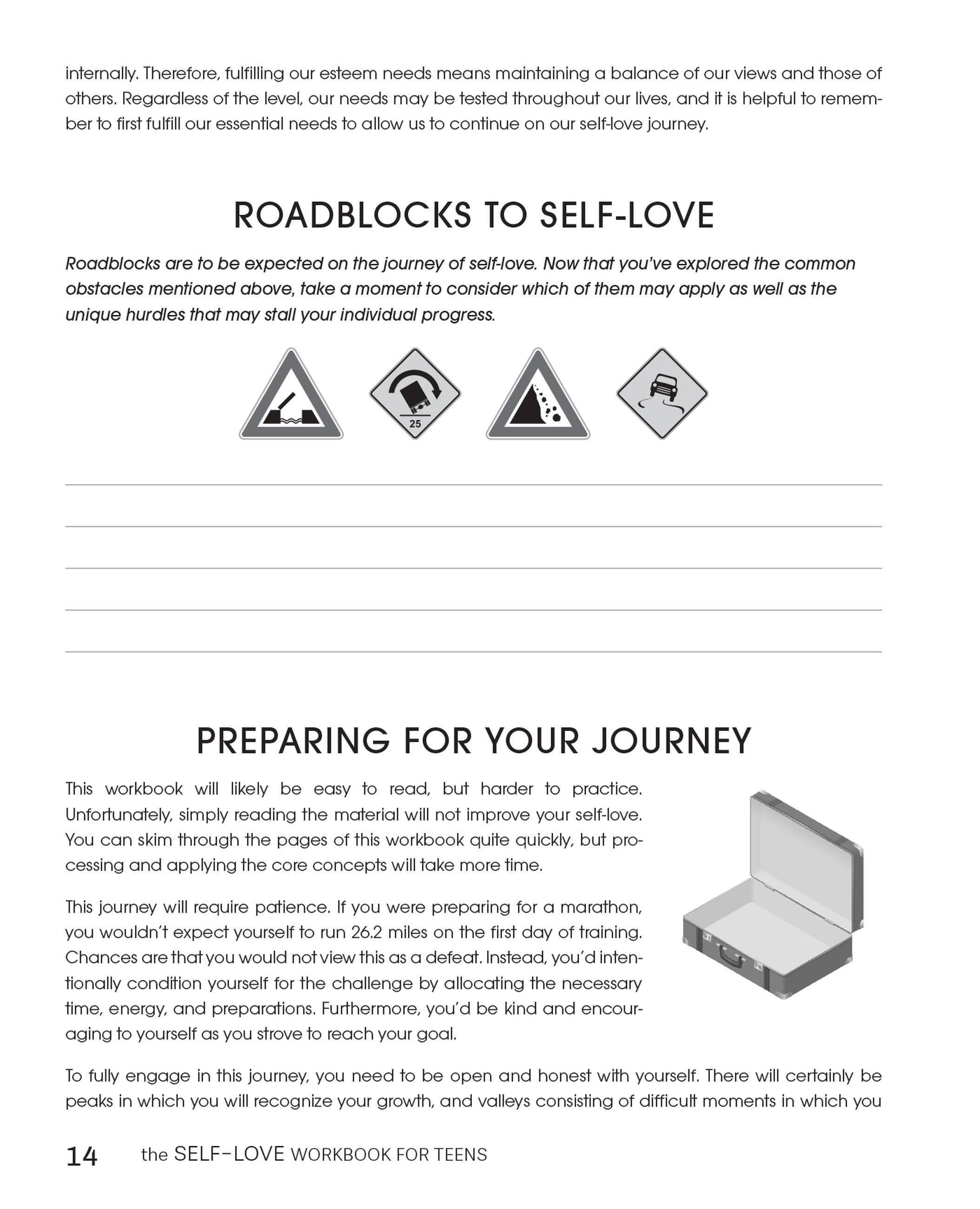 Beispielinhalt (Bild) The Self Love Workbook for Teens