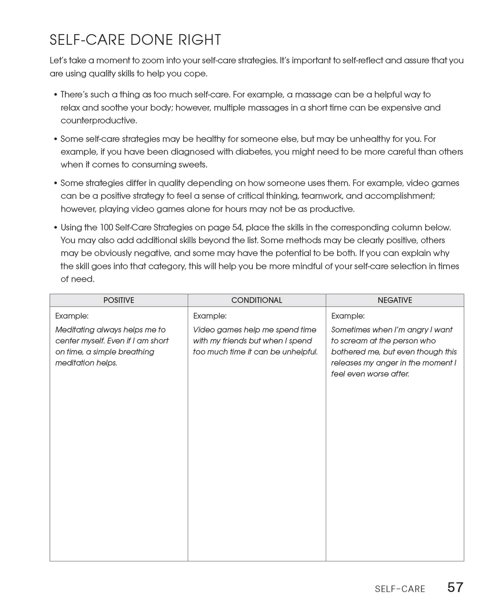 Beispielinhalt (Bild) The Self Love Workbook for Teens