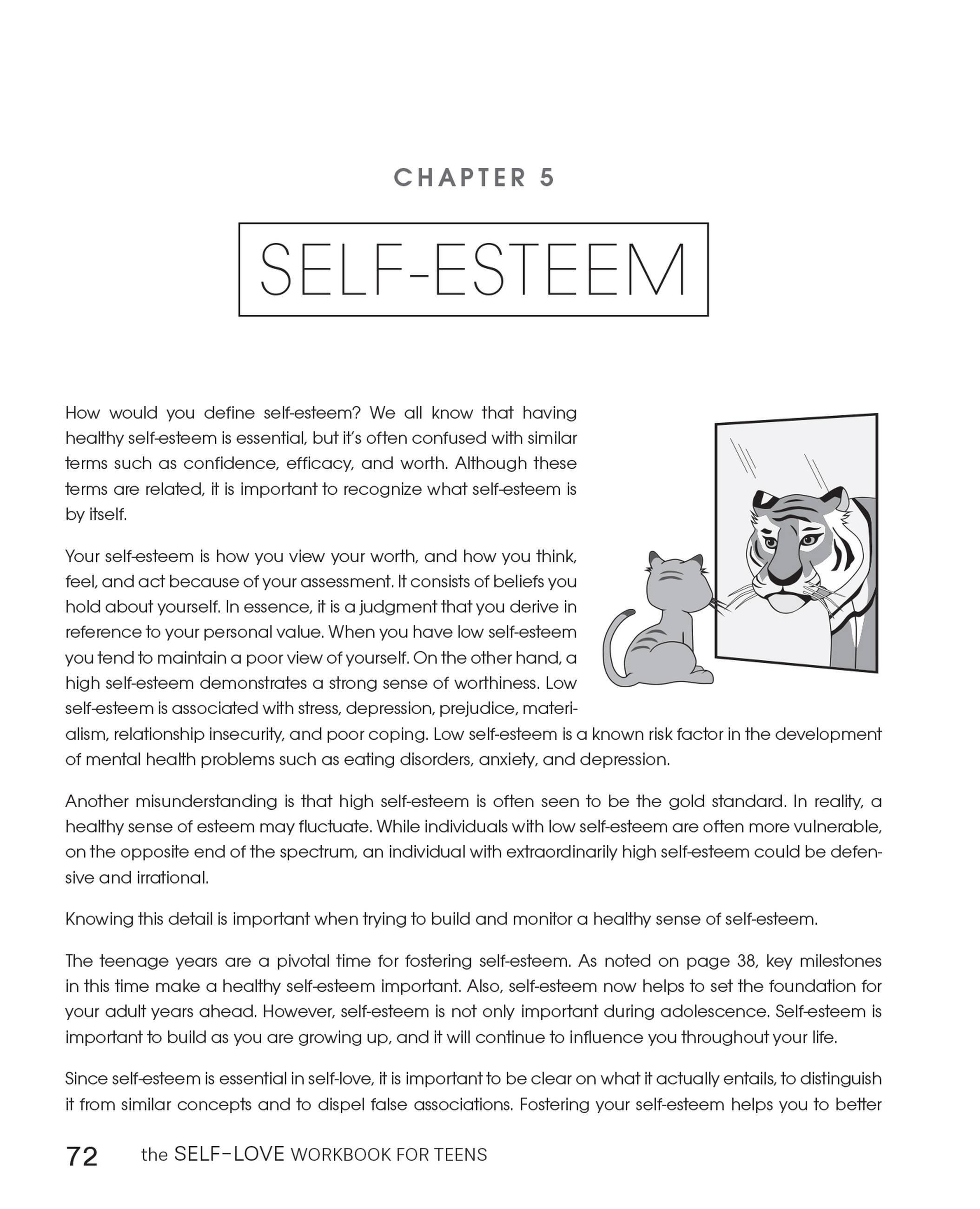 Beispielinhalt (Bild) The Self Love Workbook for Teens