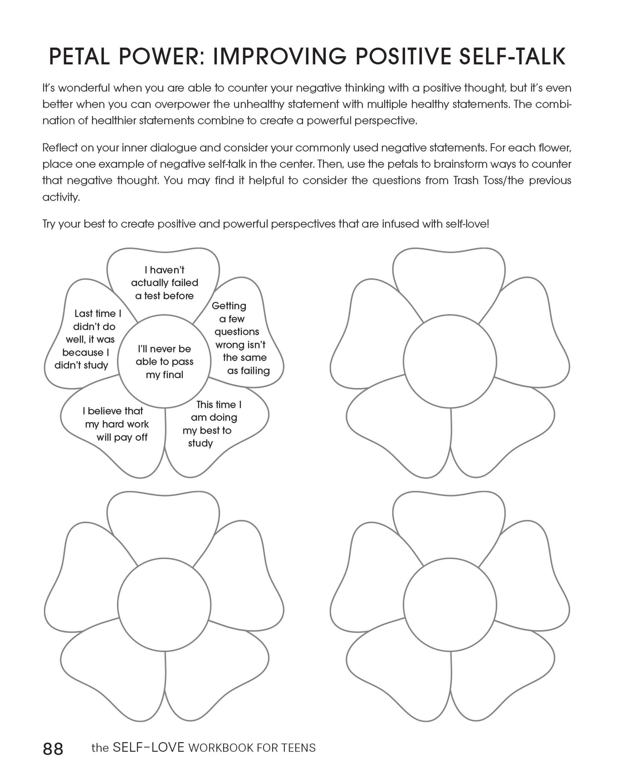 Beispielinhalt (Bild) The Self Love Workbook for Teens
