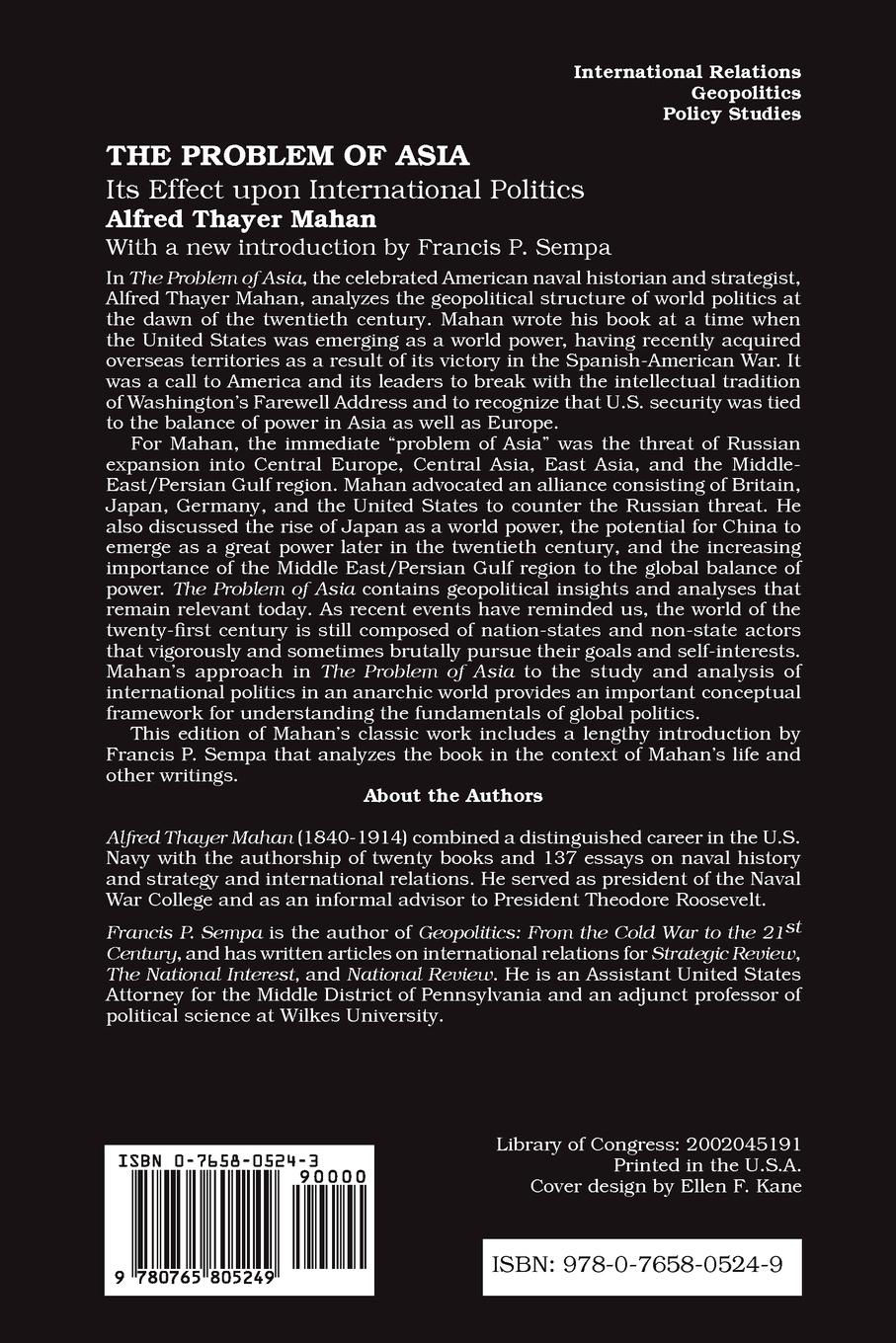 Rückseitencover The Problem of Asia