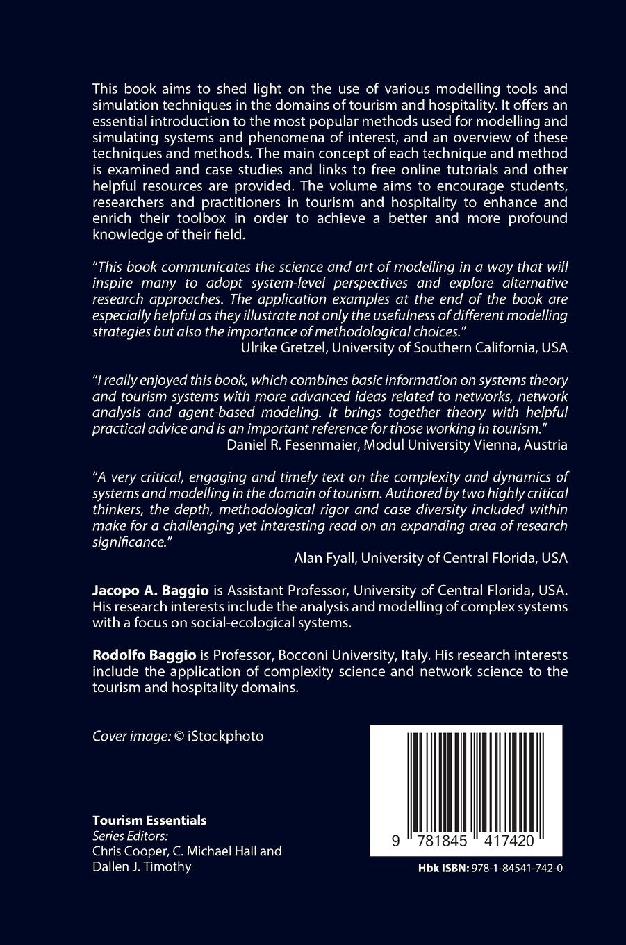 Rückseitencover Modelling and Simulations for Tourism and Hospitality