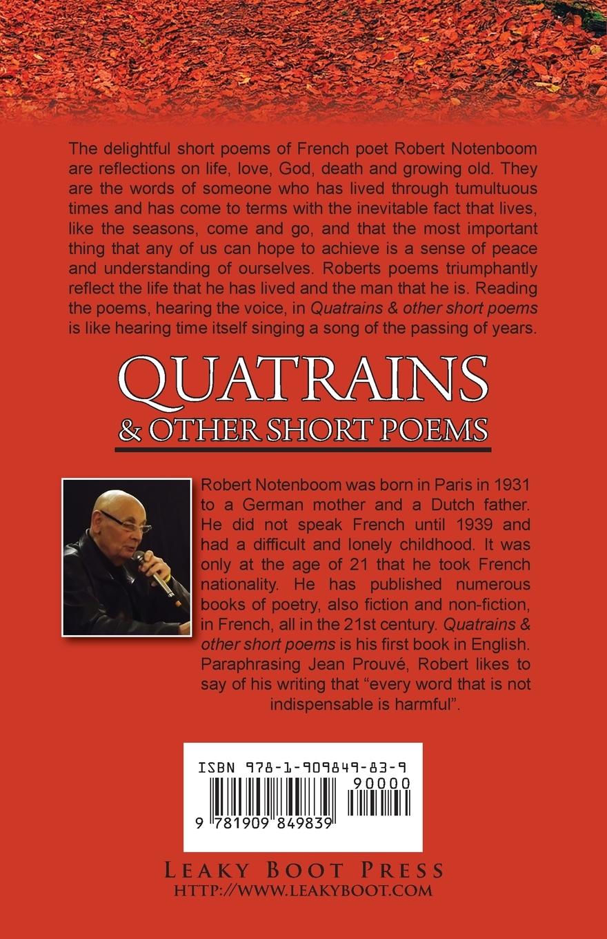 Rückseitencover Quatrains & other short poems