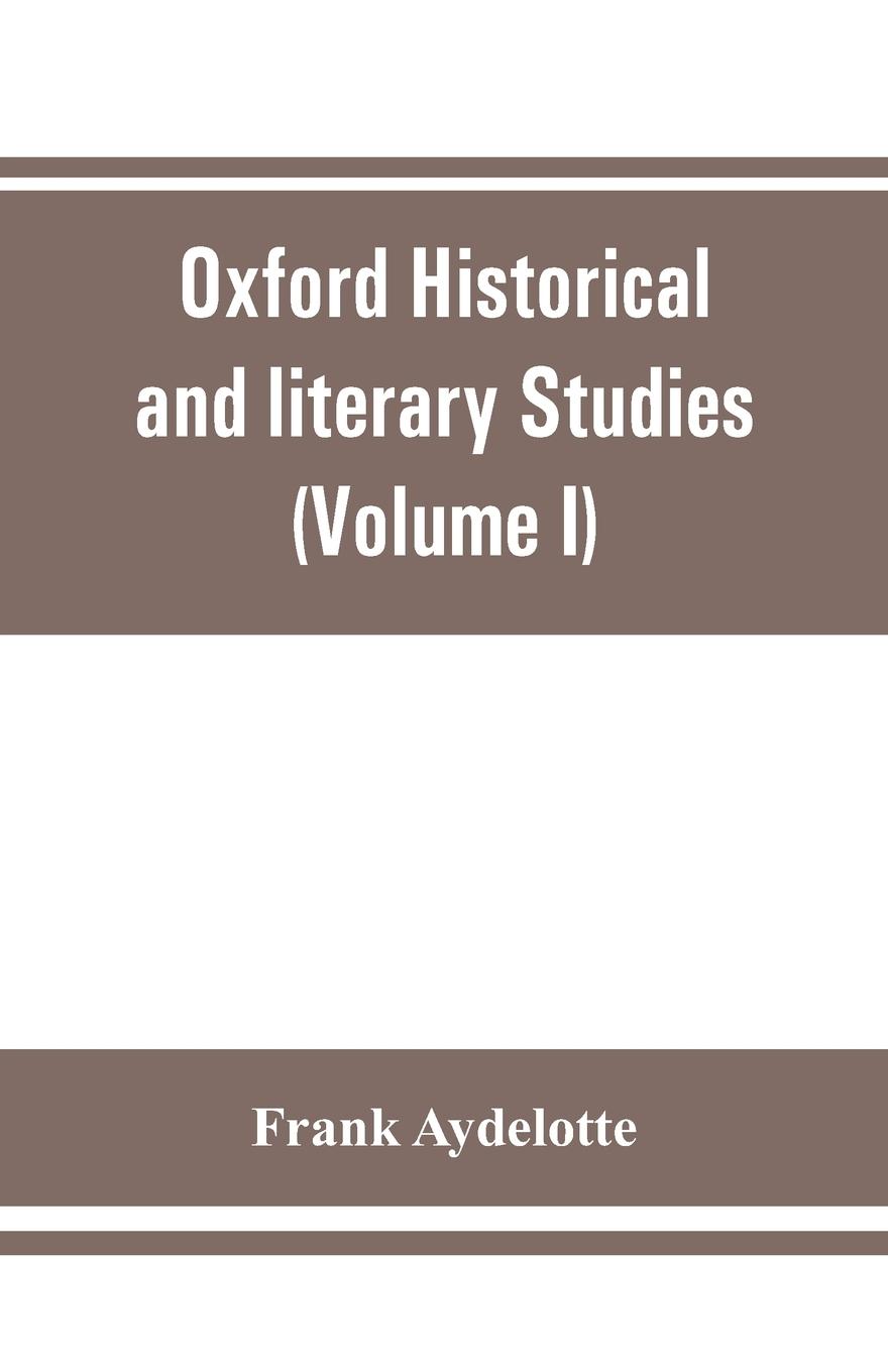 Vorderes Coverbild Oxford Historical and literary Studies