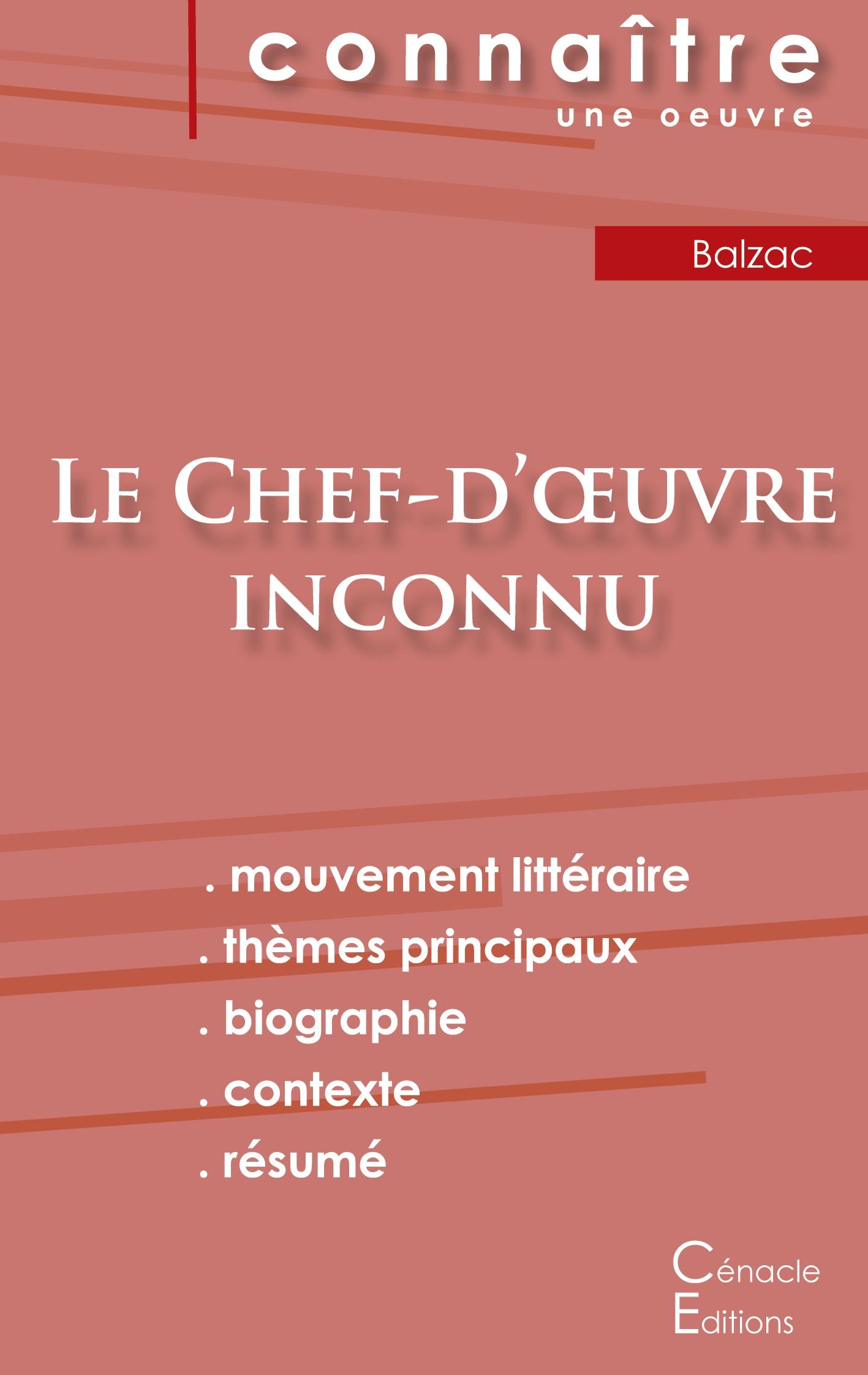 Vorderes Coverbild Fiche de lecture Le Chef-d'oeuvre inconnu de Balzac (Analyse littéraire de référence et résumé complet)