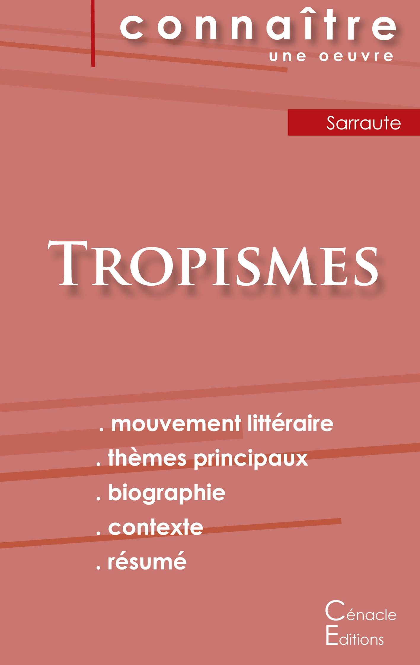 Vorderes Coverbild Fiche de lecture Tropismes de Nathalie Sarraute (Analyse littéraire de référence et résumé complet)