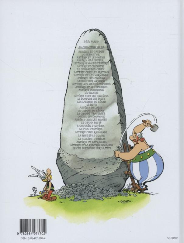 Rückseitencover Asterix Französische Ausgabe 33. Le Ciel lui tombe sur la tête