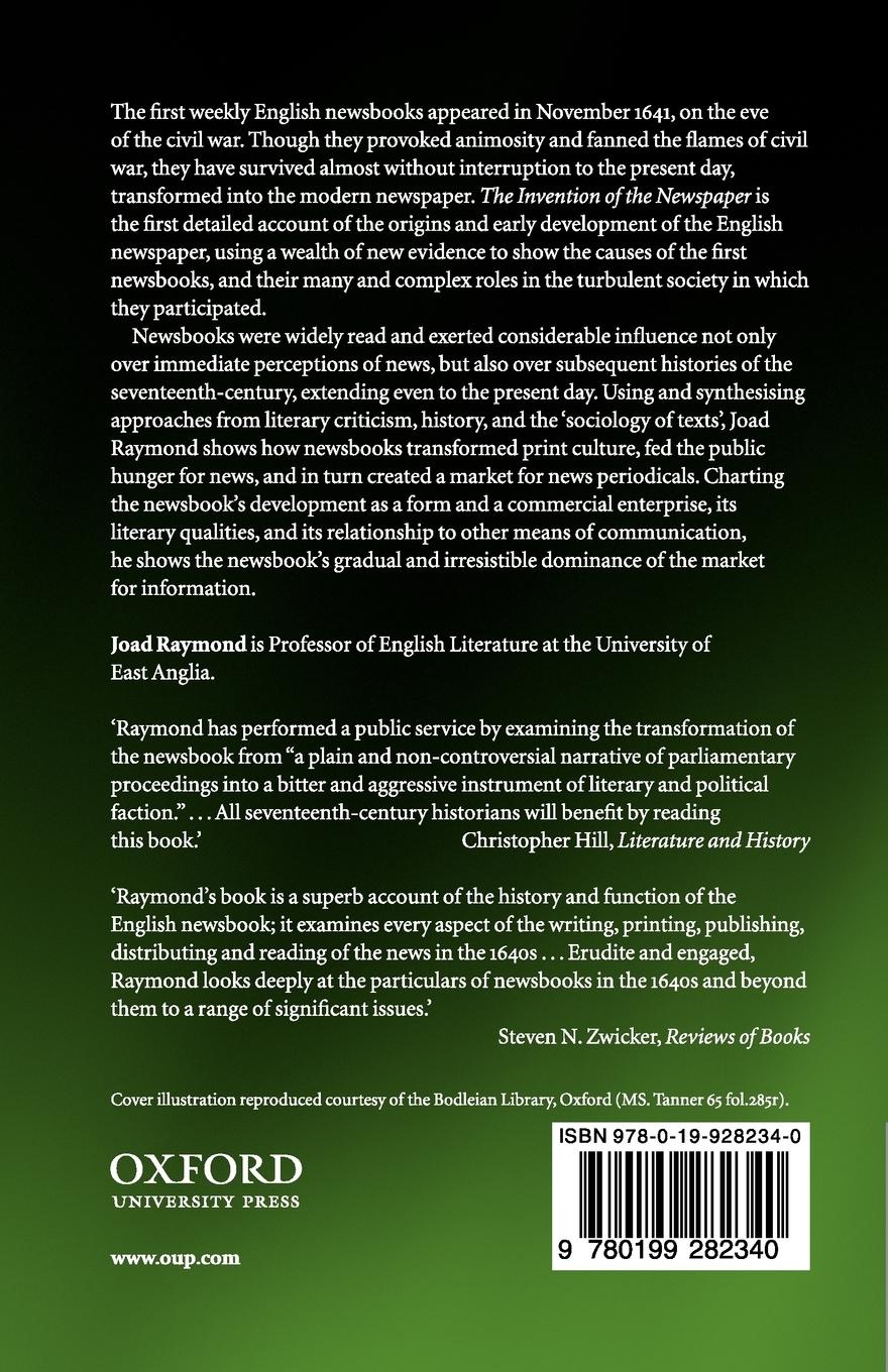 Rückseitencover The Invention of the Newspaper